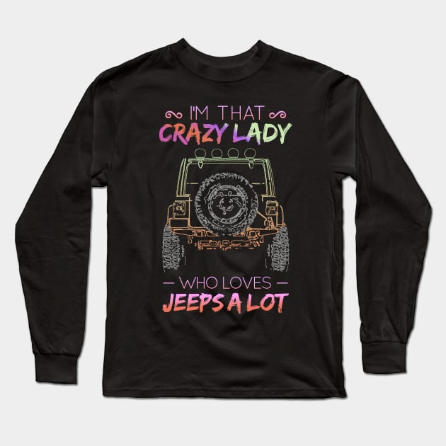 Jeep Mom Crazy Long Sleeve T-Shirt by RichyTor